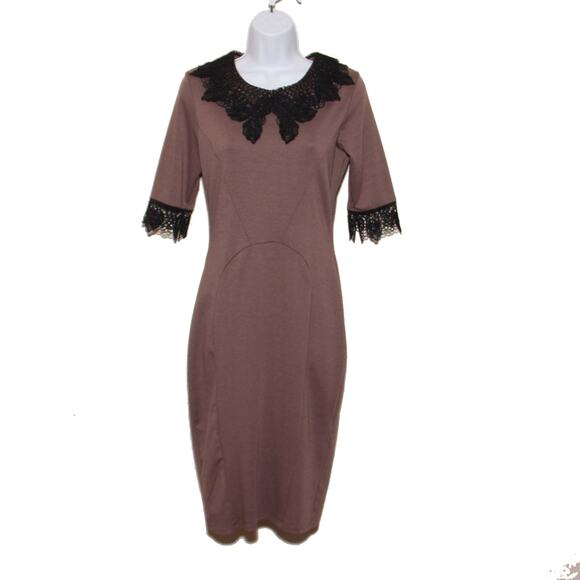 Lydia Bright Dresses & Skirts - Lydia Bright Lace Collar bodycon sheath pencil Dress Size 12